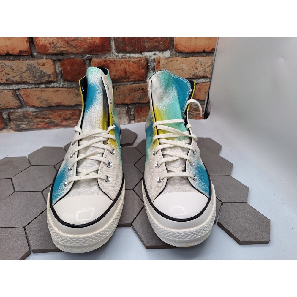 Converse Chuck 70 Hi Blue Green Tie Dye Shoes Canvas Sneakers Men's Sz 15 Rare - Picture 4 of 11